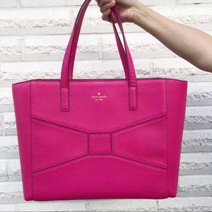 Kate Spade Large Hot Pink Bow Tote Rare $459